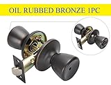 ロックの外部ドア、オイルはブロンズドアノブチューリップスタイルキー付きエントリードアノブロックwithキーオイルはブロンズ仕上げ、オイルはブロンズ仕上げエントリ ブロンズ 5761-ORB-BK