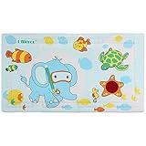 Ollieroo大きなゴムバスシャワーマット滑り止め抗菌安全36 " x 18 " ホワイト BA01323