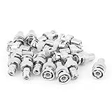 uxcell BNCオスプラグ－RCA メスジャック 同軸ケーブル ビデオアダプタコネクタ 20個入り