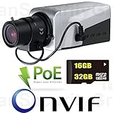 USG 5MP IP Box Security Camera: 2560×1920 @ 10FPS + microSD Card Storage + Power Over Ethernet + Com
