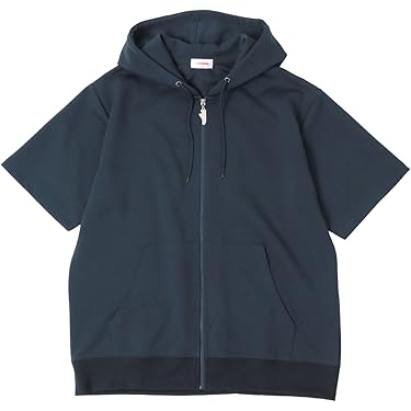 Y's ワイズ　フード付き　ウエストベルト付き　半袖　パーカー　黒　ブラック　3 Y-3 ワイスリー ウールブレンド ウエストベルト フルジップ パーカー