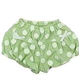 (日本製) Pample Mousse(パンプルムース) スラブ天竺ドットPtバルーンパンツ 90cm /グリーン NO.DP-51304