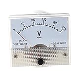 Hommy アナログ電圧計85L1 AC 0-250V長方形アナログボルトパネルメーターゲージ