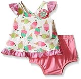 Nannette Little Girls Knit Ice Cream Top and Diaper Cover Set Pink 3/6 Months [並行輸入品]