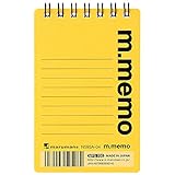 マルマン M.Memo ミニメモ帳 A7(6mm-罫線) -N595A-04 イエロー 3個セット