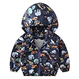 Mimoonkaka 子供服　子供　ベビー　コート　秋　ジャケット　アウターウェア　恐竜　パーカー　ウインドブレーカー　服　防寒　暖かい　秋冬系