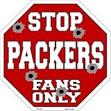 スマートブロンドPackersファンのみメタルノベルティOctagon Stop Sign bs-199