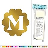 グラフィックスと詳細レターM in Flower初期 – Fun Kids女の子ベビー部屋 – ビニールステッカーデカール壁アート装飾 ゴールド 061116W5365_MetallicGold