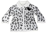 First Impressionsベビー女の子leopard-pattern Intarsiaカーディガン、エンジェルホワイト、6 – 9ヶ月。 US サイズ: S カラー: ホワイト