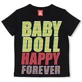 ベビードール ボーダーロゴTシャツ 子供服 100cm ブラック