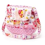 元気にお出かけベビーショルダーバッグ　お花大好きプリティ動物フレンド（ピンク）　B1700600　日本製