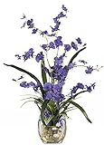 Nearly Natural 1119-PP Dancing Lady Orchid Liquid Illusion Silk Flower Arrangement, Purple [並行輸入品]