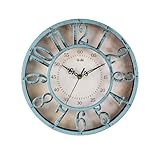 電波時計 静音 おしゃれ 掛け時計 電波 壁掛け時計 軽量 北欧 時計 壁掛け dbhz315 (ミント) [並行輸入品]