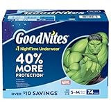 GoodNites Bedtime Underwear for Boys (サイズ4 – 8 Boys – 74 ct。)