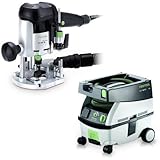 Festool PM574339 Plunge Router with CT MINI 2.6 Gallon Mobile Dust Extractor by Festool