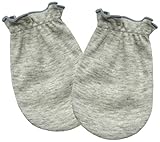 アンナニコラ 上質素材 ミトン 新生児 グレー NAI111 日本製