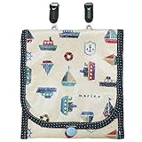 クリップポーチ NEW!『５柄』ラミネート加工 (ヨット（ホワイト地）)