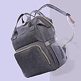 (crosmall) マザーズバッグ 多機能　大容量　ママリュック 軽量 耐水 ママバッグ 保温設計 収納力抜群　マザーズリュック (グレー)