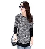 Tresor マタニティ 産前 産後 妊娠 初期 中期 後期 綿 素材 柔らかい生地 ゆったり 長袖 保温性抜群 通気性抜群 セーター TRAP-152887　グレーXL