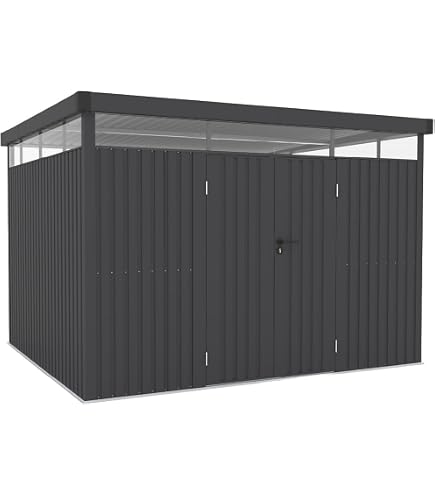 Amazon | 物置 屋外 樹脂製 大型 戸外収納庫 幅244*奥行き190*高218 窓