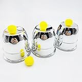【手品 マジック】Cups & Balls/カップ＆ボール プラスチック製のカップ 銀色の輝くチョップカップ ボールが移動、消失、出現マジック 近景マジック道具 手品 道具