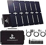BigBlue ソーラーパネル 100W PD60w ETFE 単結晶 ソーラーチャージャー 太陽光パネル USB出力/type-C / 急速充電QC3.0搭載 超薄型 折りたたみ式 収納便利 ポータブル電源 急速充電 防水 防災グッズ 車中泊 （100W/19V/5.2A）
