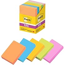 Amazon.co.jp: 3M ポストイット 付箋 強粘着 ネオンカラー 75×50mm 90