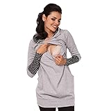 Decdeal レディース スウェット マタニティ 看護 授乳服 ロングスリーブ