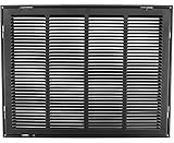 25 " x 20スチールReturnエアフィルタグリルfor 1 "フィルタ – Removable Face /ドア – HVACダクトカバー – フラットStamped面 – ブラック