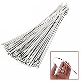 ステンレス鋼ケーブルタイKangTeer 50pcs 4.6x300mm排気パイプラップコーティングロックケーブルジップタイ