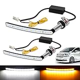 ヴェルファイア 20系 LED ポジションランプ シーケンシャルウィンカー 機能付き 20系ヴェルファイア vellfire 前期/後期 専用パーツ LEDポジション 2色切替 アンバー ホワイト 流れるウィンカー ディライト ハイフラなし ステルス 純正交換 ポン付け 車種別専用設計 12V車用 左右セット (20系 ヴェルファイア 専用)