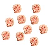 Prettyia 10個入り　ローズ造花　DIY　フラワーヘッド　花束作成　結婚式　デコレーション　家庭装飾用　全11色選べ - オレンジ