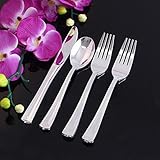 Party Bargains Disposable Silver Cutlery | Dynasty Collection Elegant & Heavyweight Polished Silverw