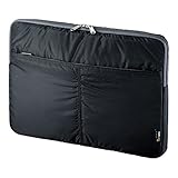 サンワサプライ 高機能PCインナーケース(13.3型ワイド) コーデュラナイロン 表面撥水 ファスナーポケット・収納式取っ手付き ブラック IN-SN13BK