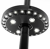 QPAU Patio Umbrella Light 3 Lighting Mode Wireless 28 LED Lights At 220 lux Umbrella Pole Light for 