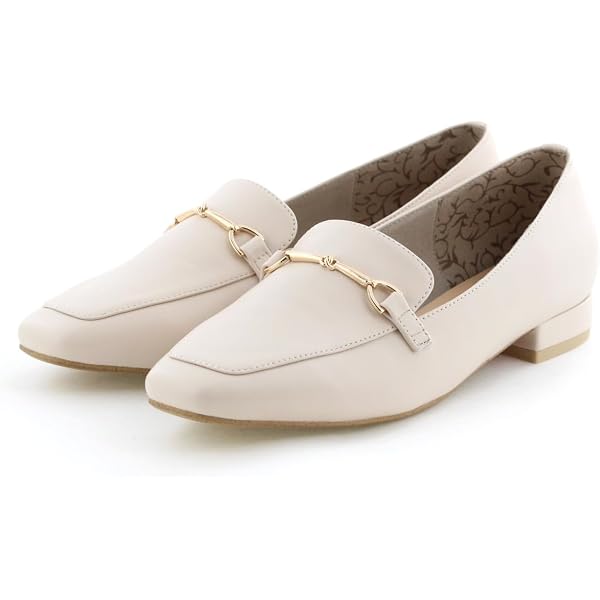 Amazon.co.jp: Himiko 631323 Women's Square Toe Bit Loafers, Ivory