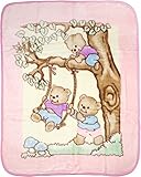 BIG OSHI Baby Fuzzy Plush Blanket - BLP-80 - Pink, Large by Big Oshi