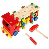 知育玩具 組み立て玩具 木製 積み木 ネジ ねじ遊び カラフル 幼児　