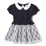 D.fesense レース切替ワンピース/ 90cm /ネイビー AP727582690