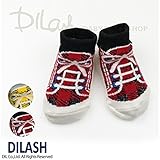 (ディラッシュ) DILASHベビーソックス（スニーカー）/秋 F(7～9cm) レッド