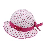 （サクララ）Sakulala ベビー 赤ちゃん 日焼け 日よけ 帽子 キャップ 子ども 子供 日差し UV コットン 100%綿 つば 付き 女の子 お出かけ 紫外線 防止 水玉 リボン
