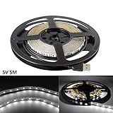 (5M,3528,Non-waterproof, Cool White 6000-6500K) - Generic USB LED Strip Light 5V 5M 300 SMD 3528 wit