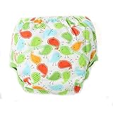 エルフ ベビー(Fairy Baby)ベビー用トレーニングパンツ 再利用可能 綿 防水 可愛い鳥柄 サイズ：100