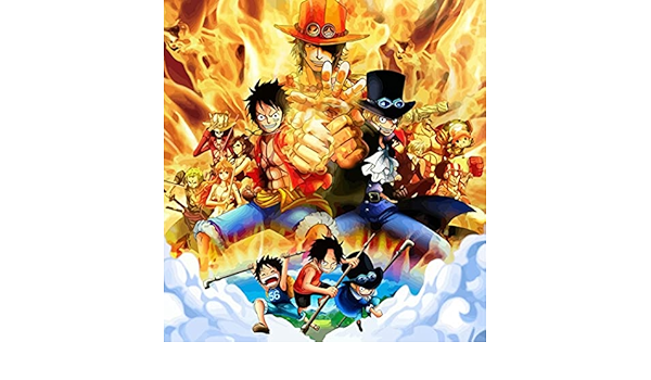 Amazon ワンピース モンキー D ルフィポートガス D エース サボ 数字キット塗り絵 手塗り Diy絵 デジタル油絵 フレームレス 30x45cm ぬりえ おもちゃ