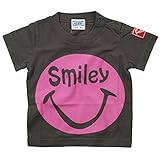《初夏盛夏対応》 CHANNEL(チャンネル) 天竺Smiley半袖Tシャツ 95cm /スミクロ NO.CN-7207