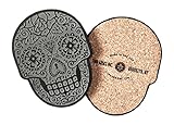 アメリカ ブルックリン発 TWO ARMS (トゥーアームズ) おしゃれ木製コースター4枚セット シュガースカル Sugar Skull CS-SS004