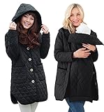 Sweet Mommy 抱っこ対応 ママコート マタニティ かるかわ キルティング 高機能ダッカー付き 大きいサイズ 丸みフード 日本製クリップ エルゴカバー ベビーカーカバー フットマフ 選べる 撥