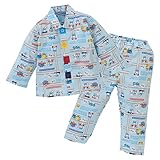 西松屋 [EFD] おけいこ長袖パジャマ（マップ柄） 【100cm・110cm・120cm】　110　ブルー