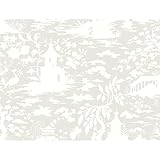York Wallcoveringsブラックとホワイト小さなリーフ壁紙メモ型サンプル Wallpaper AB2005 1