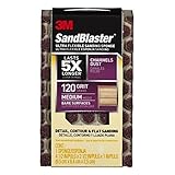 3M 20908-120-UFS 120 Grit SandBlaster Ultra Flexible Sanding Sponge 4.5 x 2.5 x 1/Medium [並行輸入品]